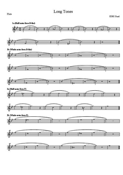 Long Tones - Flute