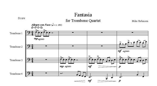 Fantasia for Trombone Quartet
